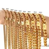 Catene Cuba Rubinetto in oro 18 carati Fibbia Acciaio inossidabile Titanio Densità 8 mm / 10 mm / 12 mm / 14 mm / 16 mm Miami Cuban Link Mens Drop Delivery Jewe Dh4Gj