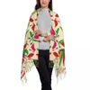 Foulards personnalisés imprimés Otomi oiseaux fleurs mexicaines broderie écharpe hommes femmes hiver automne folk texture florale châles enveloppes