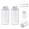 Bouteilles d'eau 2 pièces bouteille transparente carton en forme de tasse de boisson carrée pour l'escalade en plein air voyage camping 1000 ml