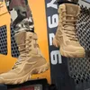 Sapatos de caminhada homens botas táticas bota do exército militar ao ar livre deserto antiderrapante caça sapato homem tornozelo botines zapatos