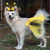 Vestuário para cães 1 conjunto de filhote de cachorro abelha projetado saia cosplay roupas chapéu kit pet para festa