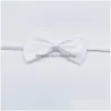 Arco laços cão gato animal de estimação pescoço crianças arco laços suprimentos headdress ajustável crianças cor sólida bowtie acessórios de moda drop entrega f dhv0p