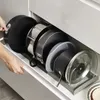 Расширяемая стойка для хранения из нержавеющей стали, держатель кухонного шкафа для крышки кастрюли, разделочная доска для сушки посуды, стеллаж для посуды, органайзер 240307