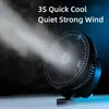 Electric Fans USB Charging Home Room Table Wireless Electric Fan 10000mAh Battery Outdoor Travel Portable Clip Ceiling Fan 4 Speed Adjusted 240316