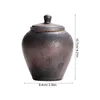 Garrafas de armazenamento de chá pode jarra recipiente de estilo chinês suporte de porca vasilha de cerâmica simples frutas secas