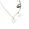 T Doppelbrandbrief T Designer -Kette 20style Halsketten Herz Anhänger Pullover Halskette für Mode Frauen Hochzeitsgeschenkschmuck Accessoires G GG