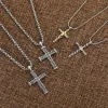 Dy Vintage hanger ketting Designer Klassiek David Series Yaman Heren en Dames Verjaardagssieraden Zwart Kruis 925 sterling zilver Diamant Cubaanse ketting Geschenk