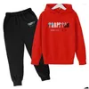 Survêtements pour hommes Hommes 2023 Marque Trapstar Survêtement imprimé Garçons et filles 2pcs Sweat à capuche Sweat-shirt Costume de jogging 4-11 ans Enfants Drop Dhbig