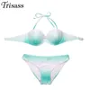 Women's Swimwear Trisass 2022 New Sexy Shell Bikini Set Women Low Waist Swimsuit Underwire Push Up Swimwear Plus Size Bikini Teen Brazilian S-XLC24315