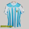 Аргентинская ретро-джерси 2006 года MARADONA BATISTUTA MESSIS Camiseta Аргентинская винтажная футбольная футболка RIQUELME CRESPO KUN AGUERO DI MARIA Аргентинские классические майки