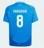 2024 2025 Jersey 125 Maglie di calcio Itary Scaca Immobile Chirt calcistiche Raspadori Jorginho Barella Bastoni Verratti Maglia Italiana Squadra nazionale S