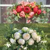 Grinalda artificial limiar flor peônia rosa diy festa de casamento arranjo parede casa lugar quarto e arco natal 240314