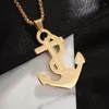 Pendant Necklaces Stainless Steel Simple Pirate Anchor Necklace For Men And Women Creative Personalized Hip-Hop Rock Sailor Gift