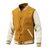 Venta al por mayor, chaqueta de béisbol informal de diseñador personalizado, abrigo tipo Letterman, chaquetas universitarias unisex de algodón 73 S 63 s