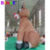 7mH (23ft) with blower Giant Animated Lovely Inflatable Christmas Rudolph,giant brown Reindeer ornament for farm house yard decoration