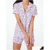 Womens Sleep Lounge Womens Cute Roller Rabbit Pyjamas Y2K Monkey Prefabricated Printing 2-Piece Pyjama Set Short Sleeve Shirt PJ S OTPKCG33G