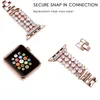 Kadınlar elmas kayışı SEA Band SE 6 5 4 Lüks Bling Yedek Bilezik Iwatch Band 38-40mm 42-44mm Fran-28bd 240311