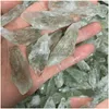 Loose Gemstones Diy Irregar Natural Green Crystal Lucky Gemstones Energy Stone For Handmade Pendant Necklaces Jewelry Making Drop Del Dhxio