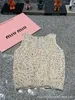 Débardeurs pour femmes Camis concepteur MM 24 printemps/été nouvelle mode industrie lourde perle brodé fil tricoté débardeur BJKX