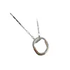 Designer High version V-gold tiffay and co U-shaped lock necklace for women 18k niche LOCK series small half diamond color separation pendant collarbone chain