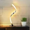 Table Lamps LED Spiral Table Lamp Modern Curved Desk Bedside Touch Switch Lamp Dimmable Warm White Night Light For Living Room And Bedroom YQ240316