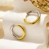 Серьги-кольца из нержавеющей стали 18-каратного золота с тонким покрытием для женщин и девочек, ювелирные изделия в подарок
