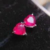 Boucles d'oreilles pendantes en rubis naturel pour femmes, lustre en forme de cœur, rare, simple et exquis, en argent sterling 925, prix spécial 24316