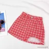 Ensembles de vêtements Printemps été nouveaux ensembles de vêtements pour enfants pour filles Cardigan de poche mode Plaid haut à manches courtes + jupe costume de Style de rue