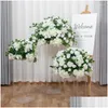 Flores decorativas grinaldas 45cm-70cm personalizado grande flor artificial bola mesa centerpieces suporte decoração prateleira geométrica festa palco pr otvsh