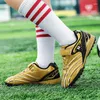 American Football Schuhe 2024 Gold Kinder Fußball Mode HookLoop Design Kinder Turnschuhe Anti-rutsch Verschleißfest