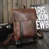 Mode män kvinnor ryggsäck slitsäker vintage väska bärbar dator ryggsäck läder skolväska för tonårs bärbar resväska