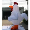 8MH (26 ft) med fläktanpassad jätte Uppblåsbar kyckling för stekt restaurangreklam /kuk tupp djurballong utomhusdisplay