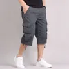 Pantaloncini da uomo Cargo estivo Taglie forti Pantaloni corti in cotone da uomo casual Tasche grandi Larghi larghi Abbigliamento militare maschile Pantaloni corti sottili