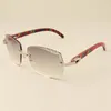 Óculos de sol de diamante de moda de luxo direto 3524014 padrão de cor natural óculos de sol de madeira lente de gravação personalizada privada