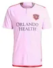 24/25オーランドシティSC最高品質ピンクサッカージャージーキットマンメジャーリーグフットボールシャツプライマリーホームパープ