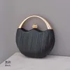 Sacs de soirée Sac de dîner Banquet Sac pour femme Portefeuille de fête rond Robe à une épaule Pu