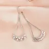 Boucles d'oreilles pendantes Vintage mode ancre cubique Zircon pour femmes petite amie cadeau allergie prévenir CZE-0883W