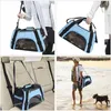 Cat Bag Four Side Breathable Mesh Pet Bag Easy to Carry Shoulder Travel Bag Crossbody Handbag Car Cat Bag 240307