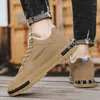 Casual Shoes Men 365 Winter Flat with Men's Sneakers Lace-up Solid Color Outdoor Bekväm varma korta plyschhalor