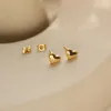 SmallCuteHeart – boucles d'oreilles en or jaune 14k pour femmes, accessoires de bijoux antiallergiques, cadeau pour filles