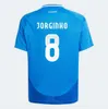 Italia 2024 2025 Maglie da calcio NS Player Bonucci Jorginho Insigne Verratti uomini camicie da calcio CHIESA BARELA CHITALA FAIELLINI PELLEGRINI