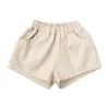 Koreanska baby pojkar shorts sommar bomullsgodis färg shorts för flickor byxor småbarn barn korta avslappnade barnkläder 1-6y 240305