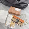 Fabrieksgroothandel 2024 Vroege lente Koujia nieuwe kleine vierkante tas oude bloemkleur bijpassende enkele schouder crossbody ketting vervoer hardware dames