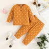 Conjuntos de ropa Conjunto de ropa infantil para niños recién nacidos unisex niño niña 3-24 meses moda cactus camiseta de manga larga y pantalón traje para bebé