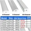 Andra belysningstillbehör 16x16mm LED -aluminiumkanalsystem ER V -formstempanspår med vita ändkåpor och montering av DHS5I