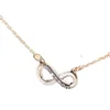 Collana con ciondolo Sterling scintillante vero infinito per gioielli da sposa T Sier per donne regalo fidanzata collane con diamanti CZ firmati con o GG s