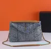 디자이너 -Luxury Puffer Blue Denim Shouther Bag Mini Vintage Quilted Crossbody Bag 2024