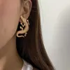 Cuelga la lámpara pendientes de cocodrilo exagerados femeninos joyería de moda Hip Hop pendientes colgantes de metal accesorios exquisitos 24316