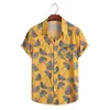 Camisas casuais masculinas homens estilo tropical top camisa floral havaiana impressão férias para praia solta macia com bolso no peito