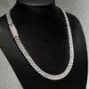 Iced Out Bling Diamond Hip Hop 8mm Miami Wholesale Cuban Link Chain S925 Sterling Silver Jewelry Moissanite Cuban Chain